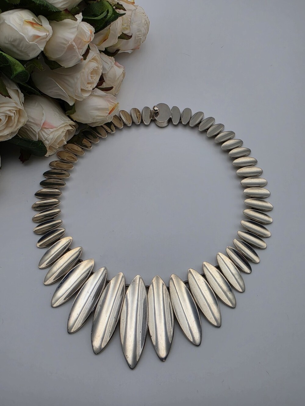 Taxco Vintage Artisan Necklace .925 Sterling Silver Mexico TF-75